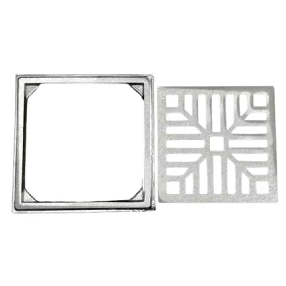 Grelha Com Suporte Reta Escovada 15x15cm Ac Vent